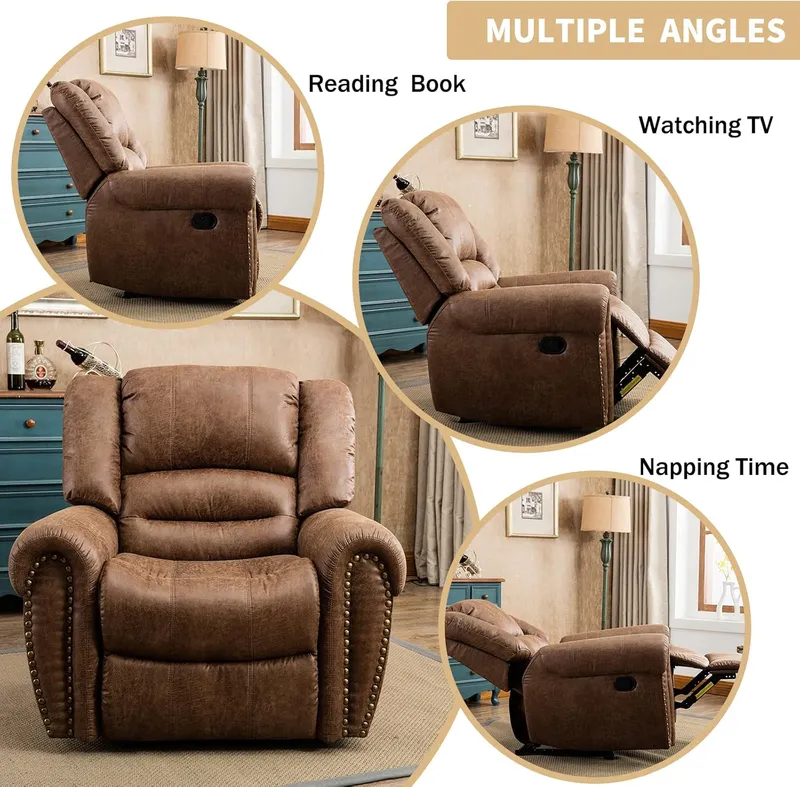 CANMOV Classic and Traditional Manual Recliner Chair