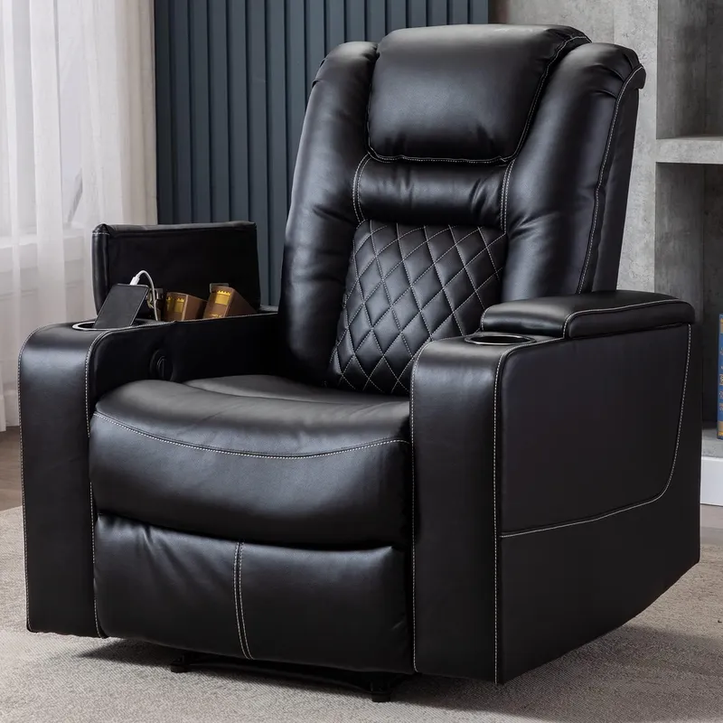 CANMOV Electric Power Recliner Chair with USB Ports and Cup Holders