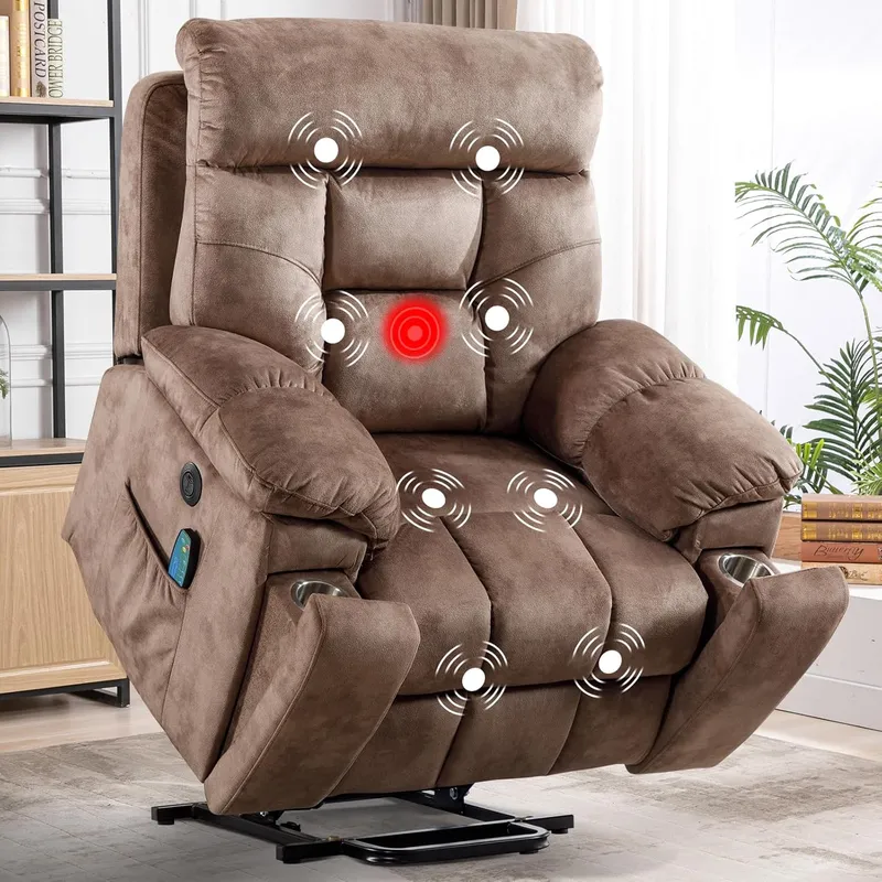 CANMOV Large Power Lift Recliner Chair with Massage and Heat